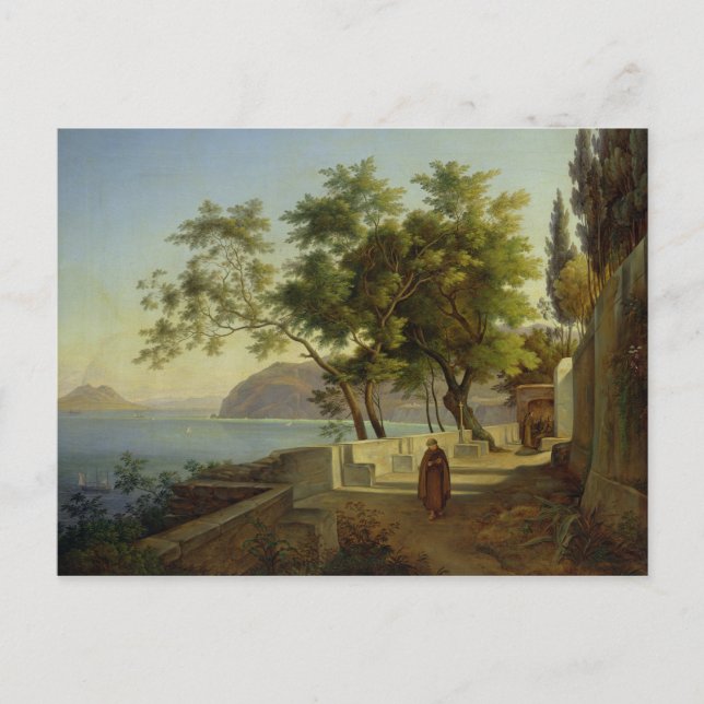 The Terrace of the Capucins in Sorrento, 1828 Vykort (Framsida)