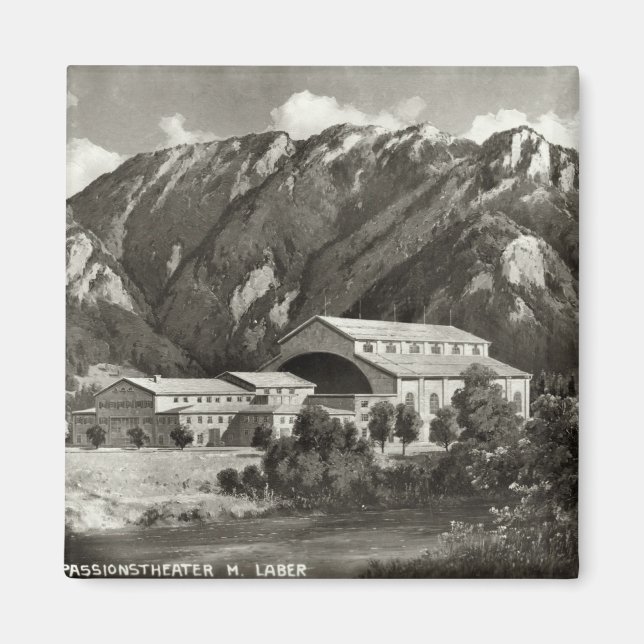 The Theater at Oberammergau, 1930 Magnet (Framsidan)