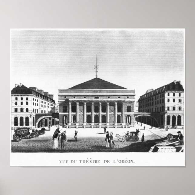 The Theater de l'Odeon, 1830 Poster (Framsidan)