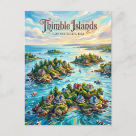 The Thimble Islands Connecticut Vykort