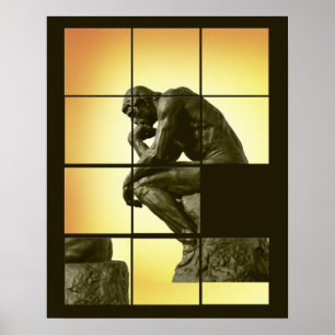 The Thinker, image skjutpussel-spelet, Le Penseur Poster