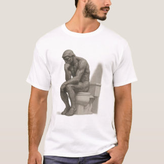The Thinker on the Throne – Classical Charcoal Sty T Shirt