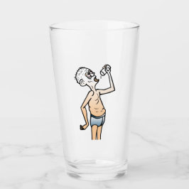 The Thirsty Man Glass Glaskopp