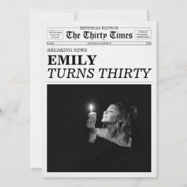 The Thirty Times Newspaper 30-årsfest Inbjudningar