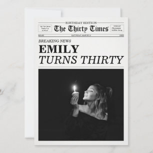 The Thirty Times Newspaper 30-årsfest Inbjudningar