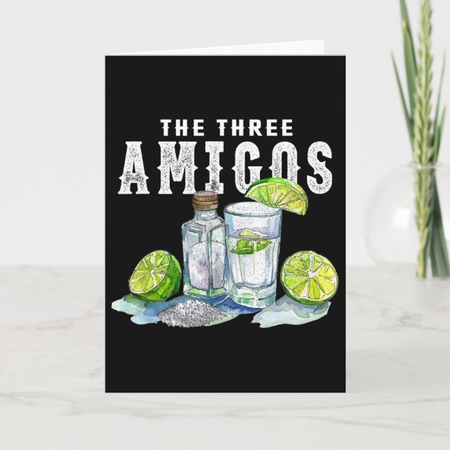 The Three Amigos Lime Salt Tequila Roligt Cinco De Kort (Framsida)