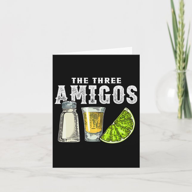 The Three Amigos Lime Salt Tequila Roligt Cinco De Kort (Framsida)