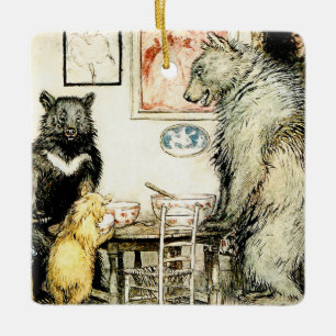 “The Three Bears” av Arthur Rackham Julgransprydnad Keramik