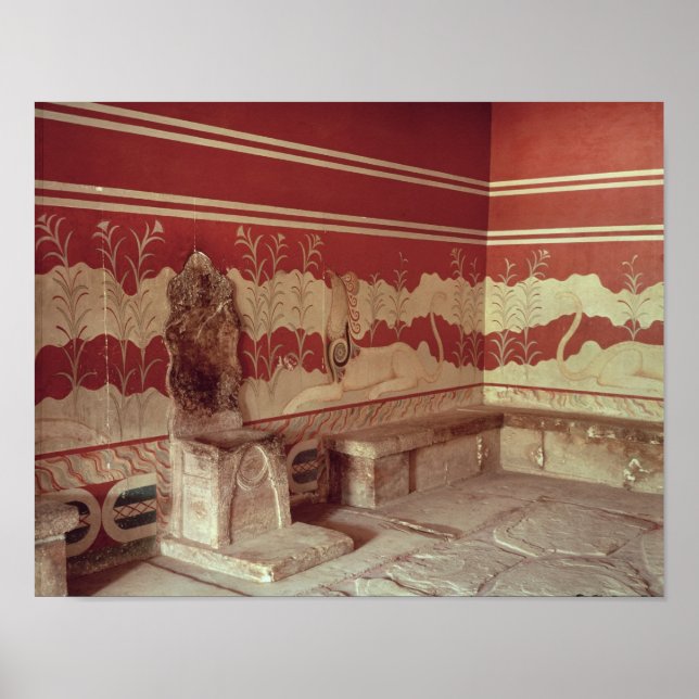 The Throne Room of Minos, 1500-1400 BC Poster (Framsidan)
