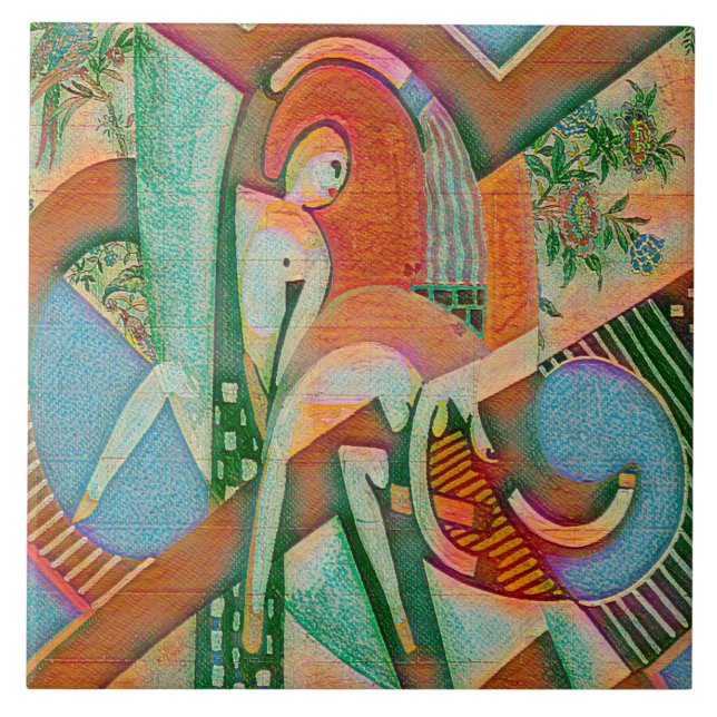 The Thundershower – Abstract Chaos in Bloom Kakelplatta (Framsidan)