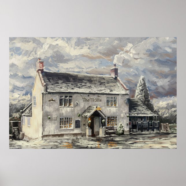 The Tiger Inn, Turnditch - winter poster (Framsidan)