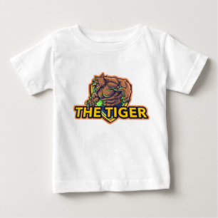The Tiger Warrior Beast Gaming Maskotlogotyp T Shirt