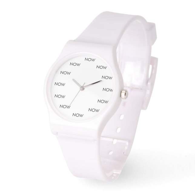 The Time Is NOW Watch – Påminnelse om nuet Armbandsur (Vinkel)