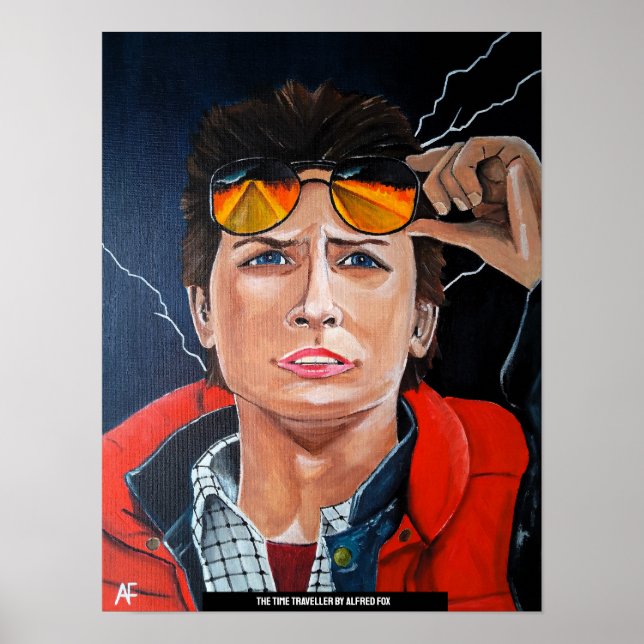 The Time Traveller Painting by Alfred Fox Poster (Framsidan)