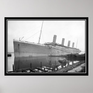 The Titanic Omålad Fotoaffisch titanic-serien Poster