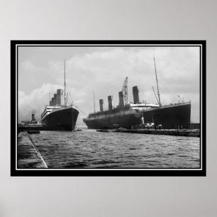 The Titanic-serien Poster Olympic och Titanic