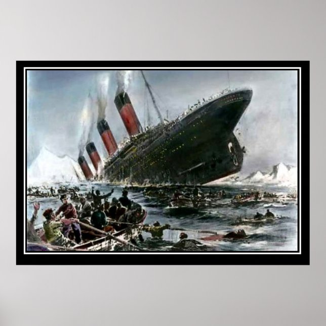 The Titanic Sinking Artist View titanic Series Poster (Framsidan)
