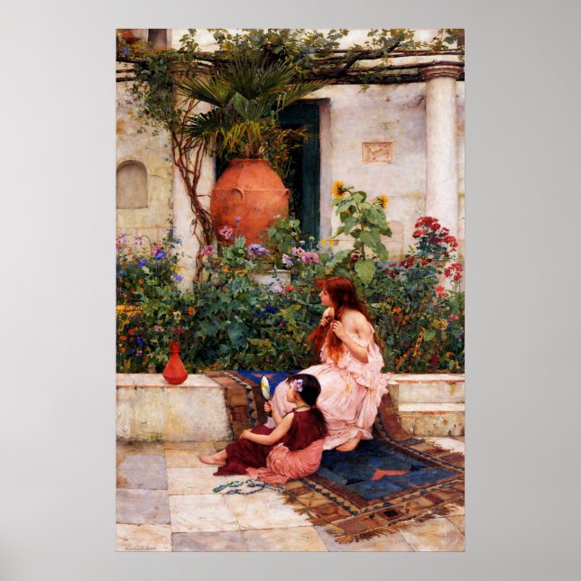 The Toilet by John William Waterhouse Poster (Framsidan)