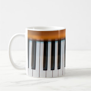 The top view of vintage key piano. abstract, antiq kaffemugg