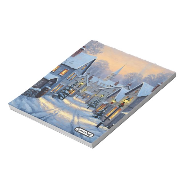 The Town In Winter Anteckningsblock (Roterad)