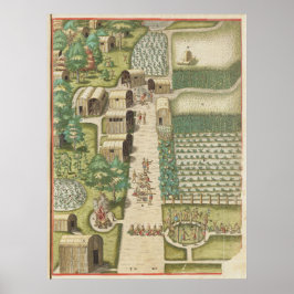 The town of Secota Poster