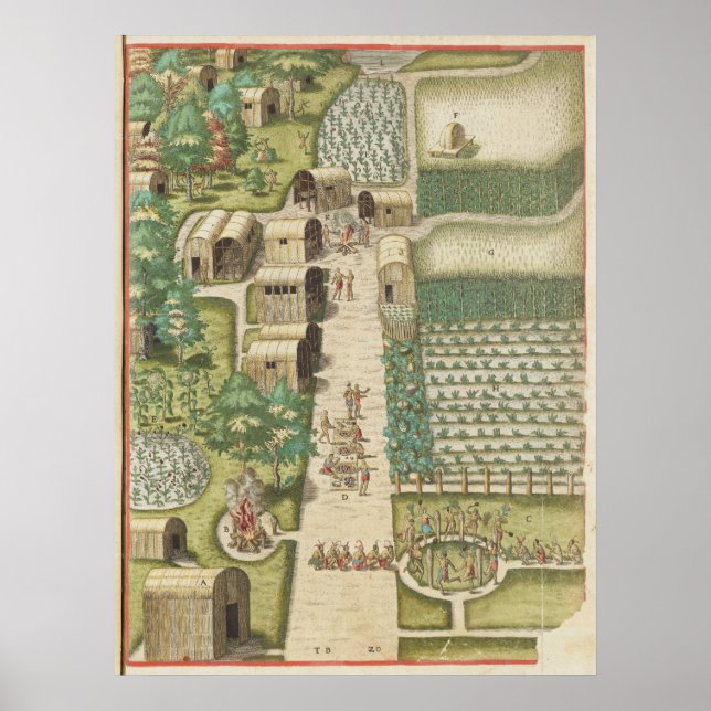 The town of Secota Poster (Framsidan)