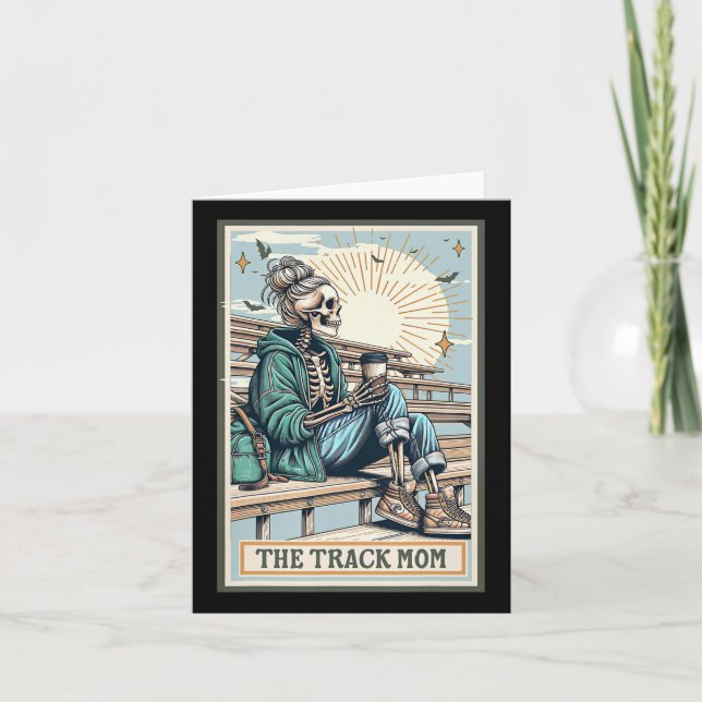 The Track Mom Skeleton Tarotkort Löpning Löpare M Kort (Framsida)