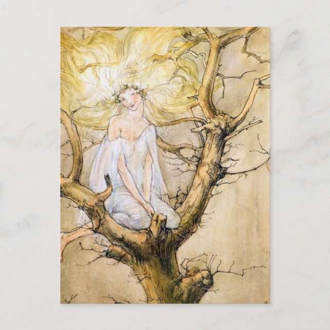 The Tree Fairy Vintage  Vykort (Framsida)