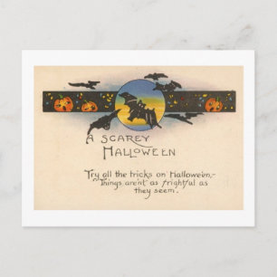 The Tricks of Halloween Vintage Vykort