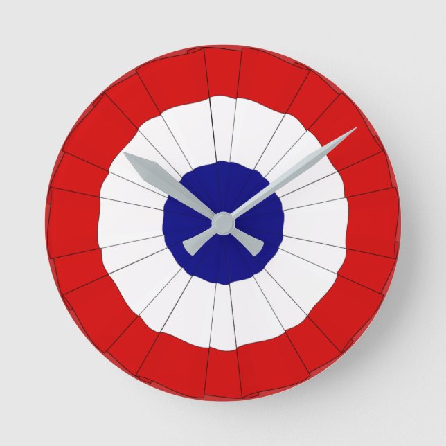 The tricolour cockade – Rosette Rund Klocka (Framsida)