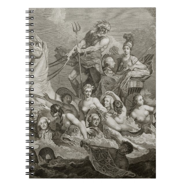 The Triumph of Britannia, c.1765 (gravyr) Anteckningsbok Med Spiral (Framsidan)