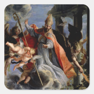 The Triumph of St. Augustine 1664 Fyrkantigt Klistermärke