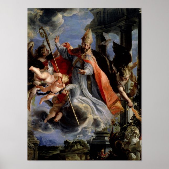 The Triumph of St. Augustine 1664 Poster (Framsidan)