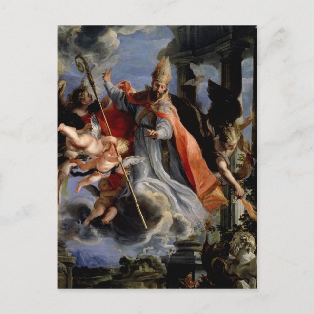The Triumph of St. Augustine 1664 Vykort (Framsida)