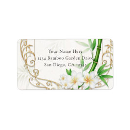 The Tropical Imperial Bamboo Garden Wedding  Adressetikett
