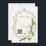 The Tropical Imperial Bamboo Garden Wedding  Inbjudningar<br><div class="desc">Thank You Card. Check out other items in this matching suite.</div>