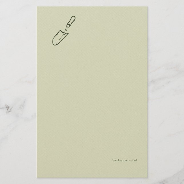 The Trowel -Botanists Pause- Minimalist Brevpapper (Framsida)