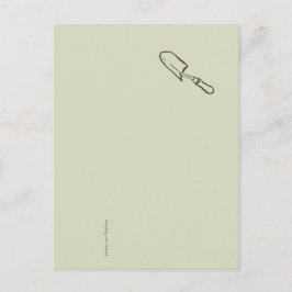 The Trowel -Botanists Pause- Minimalist Helg Vykort