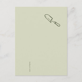 The Trowel -Botanists Pause- Minimalist Helg Vykort