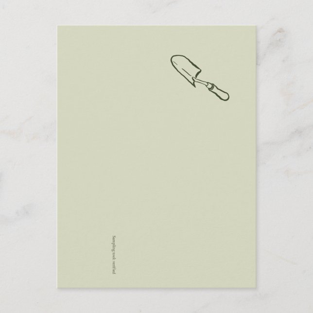 The Trowel -Botanists Pause- Minimalist Helg Vykort (Framsida)