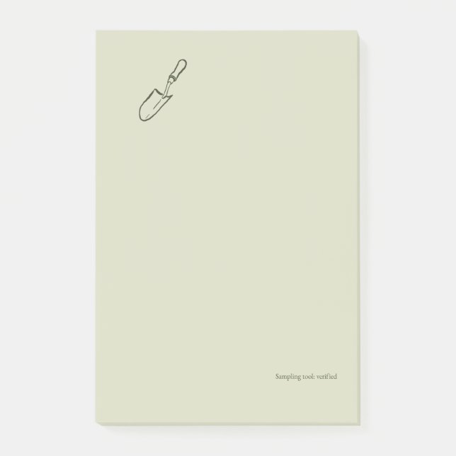 The Trowel -Botanists Pause- Minimalist Post-it Block (Framsida)