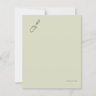 The Trowel -Botanists Pause- Minimalist Stationary