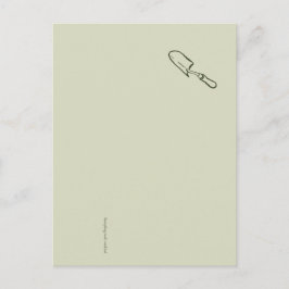 The Trowel -Botanists Pause- Minimalist Vykort