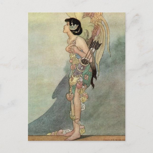 "The True Älskare" av Charles Robinson Vykort (Framsida)