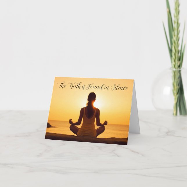 The Truth is Found in Silence Blank Tack Kort (Framsida)