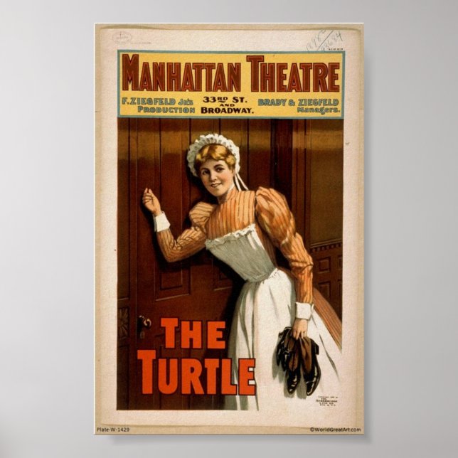 "The Turtle" Vintage 1900's Poster (Framsidan)