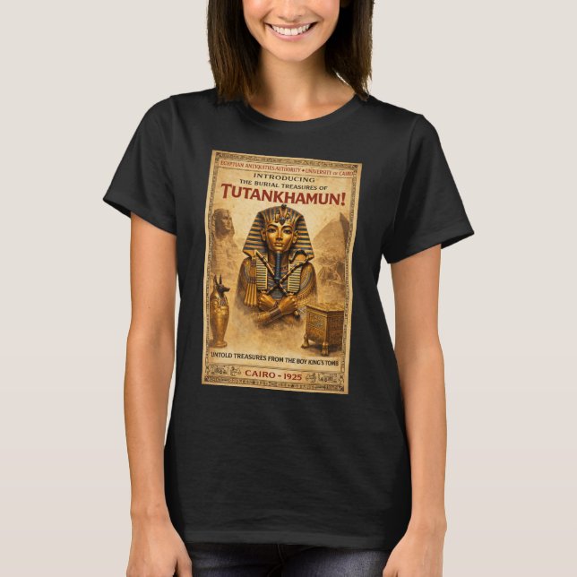 The "Tutankhamun 1925" Exhibition Poster T Shirt (Framsida)