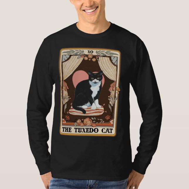 The Tuxedo Cat Tarot Card Tuxedo Cat Tuxedo Mom Ca T Shirt (Framsida)
