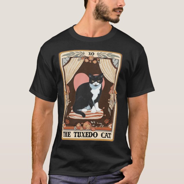 The Tuxedo Cat Tarot Card Tuxedo Cat Tuxedo Mom Ca T Shirt (Framsida)