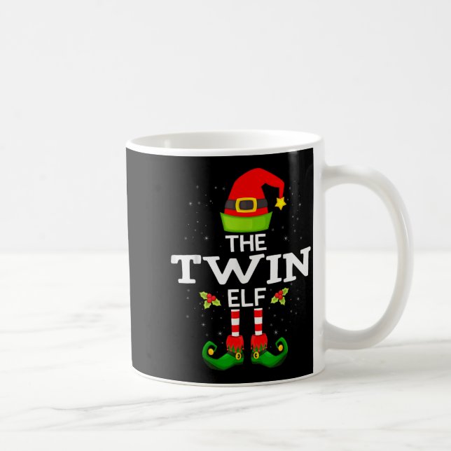 The Twin Elf Christmas Family Matching Pajama  Kaffemugg (Höger)